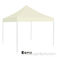STRONG CAMEL Ez pop Up Canopy Replacement Top instant 10'X10' gazebo EZ canopy Cover patio pavilion sunshade plyester- Tan Color   564102220